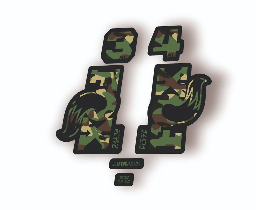 FOX 34 SL Elite Performance 2026 Fork Factory Decal Sticker Adhesive Camo