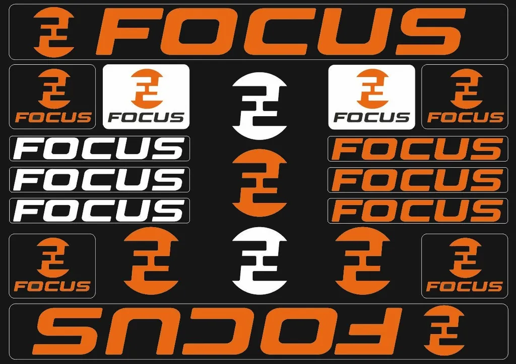 Bicycle Vinyl Frame Stickers – Compatible with FOCUS Bikes – Orange