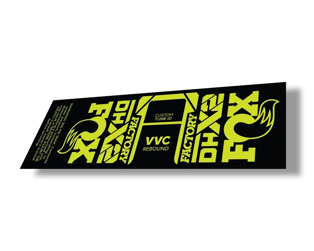 FOX Float DHX2 2021 Rear Shock Suspension Sticker Decal Adhesive Lime Green