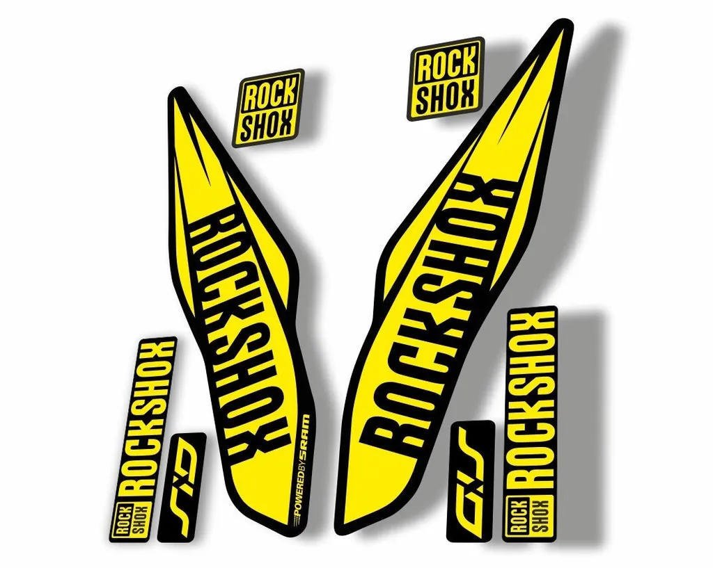 Rock Shox SID 2017 Mountain Bike Cycling Fork Decal Kit Sticker Adhesive Yellow