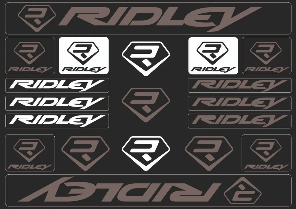 Bicycle Vinyl Stickers – Compatible with RIDLEY Bikes –  Gray
