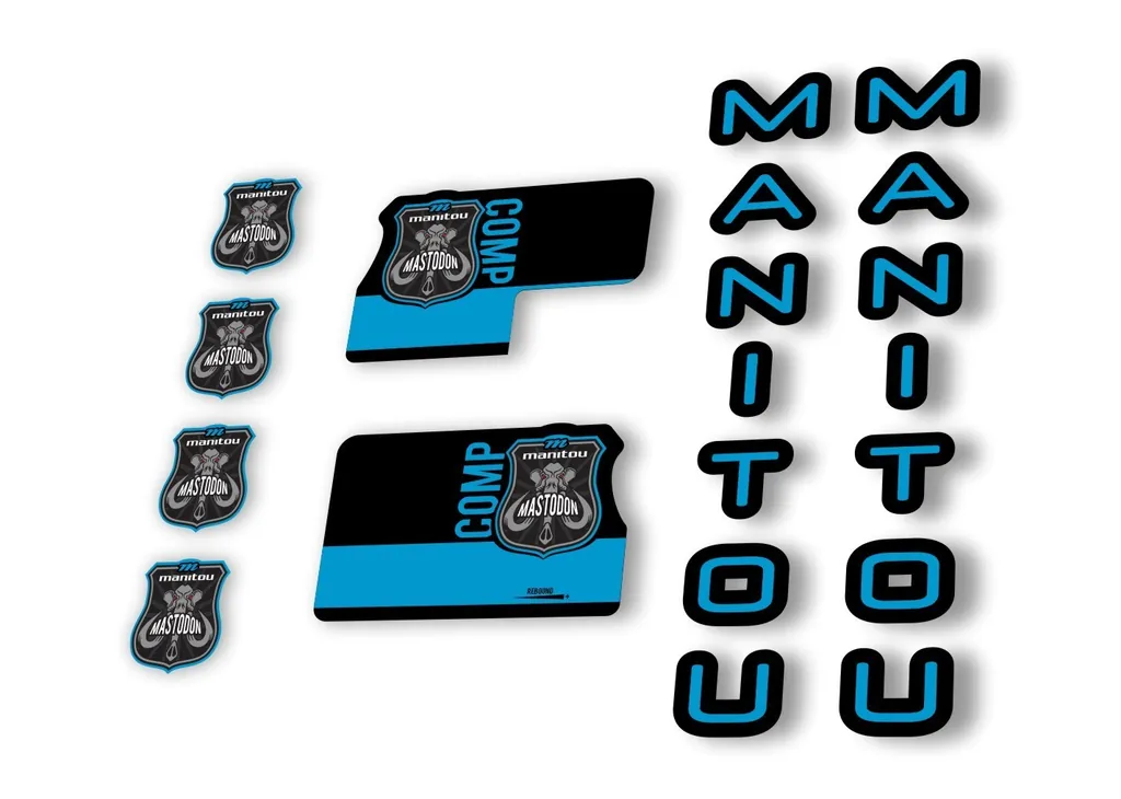Manitou Mastadon Comp 2020 Fork Suspension Decal Kit Sticker Set Blue