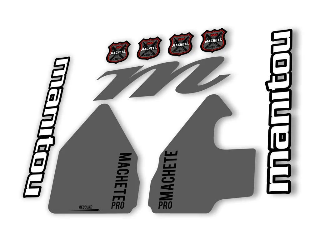 Manitou Machette 110 Pro 2020 Fork Suspension Decal Kit Sticker Gray