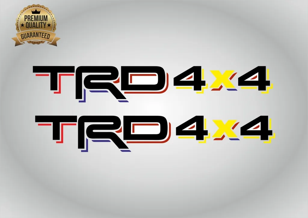 4x4 Decals Compatible with Toyota TRD Truck Body Tail 2pcs