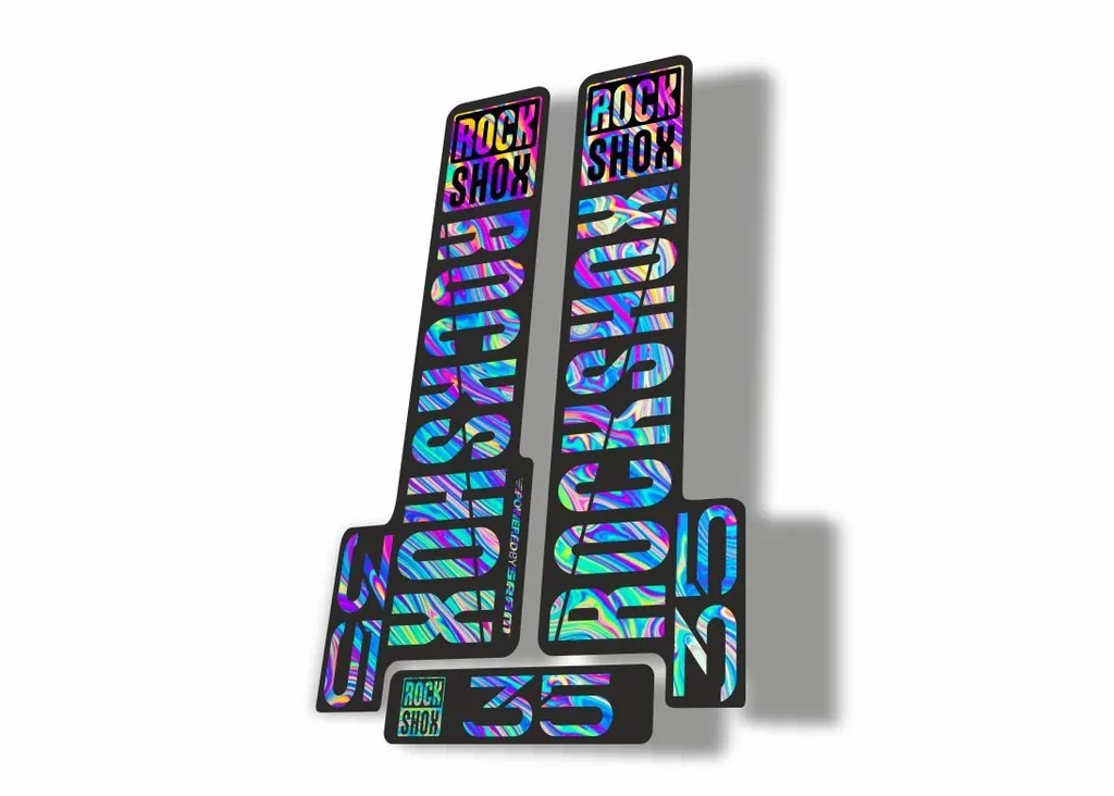 Rock Shox 35 2018 Fork Decal Mountain Bike Cycling Sticker Adhesive Oil Slick 1