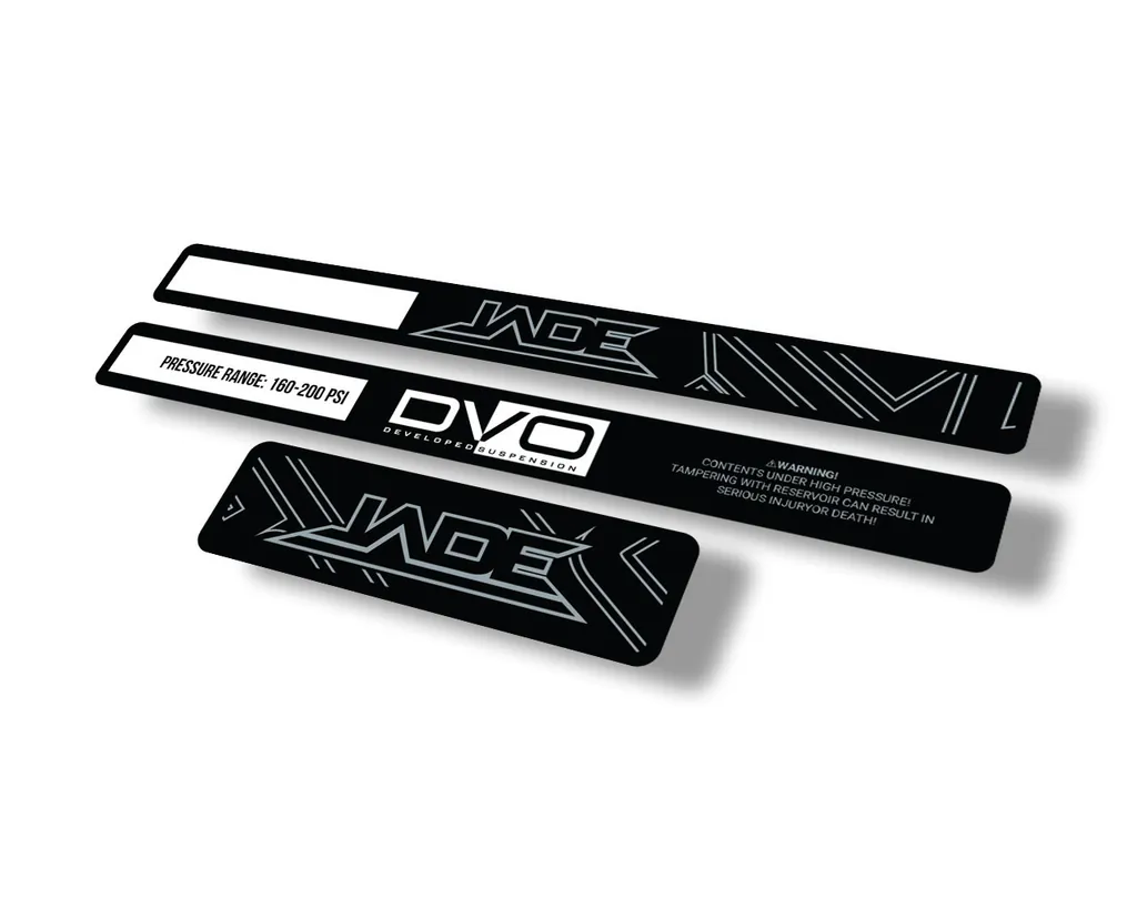 DVO Jade Coil 2020 Rear Shock Suspension Sticker Factory Decal Adhesive White