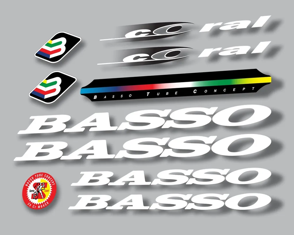 Basso Coral Frame Sticker Factory Adhesive Aufkleber Decal White