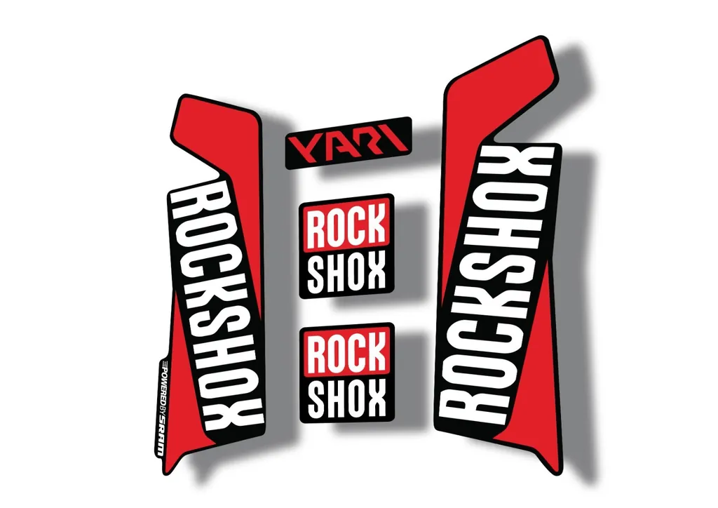 Rock Shox YARI 2017 Fork Decal Mountain Bike Cycling Sticker Adhesive Red
