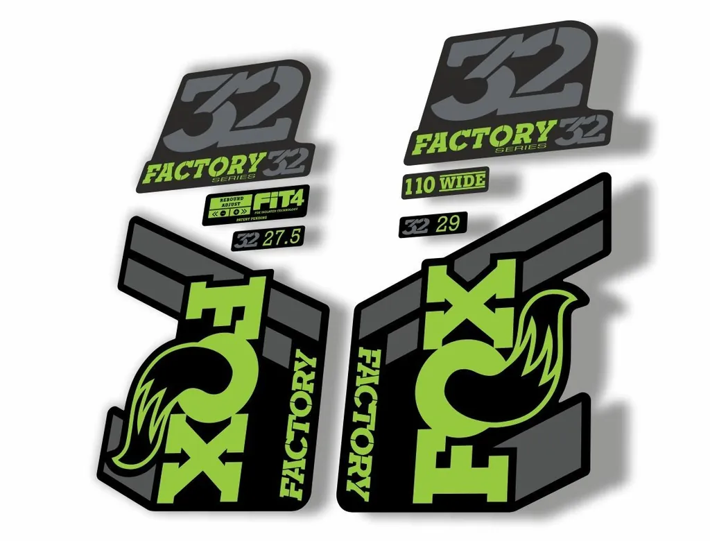 FOX 32 Float 2018-19 Forks Suspension Factory Decal Sticker Adhesive Green Gray