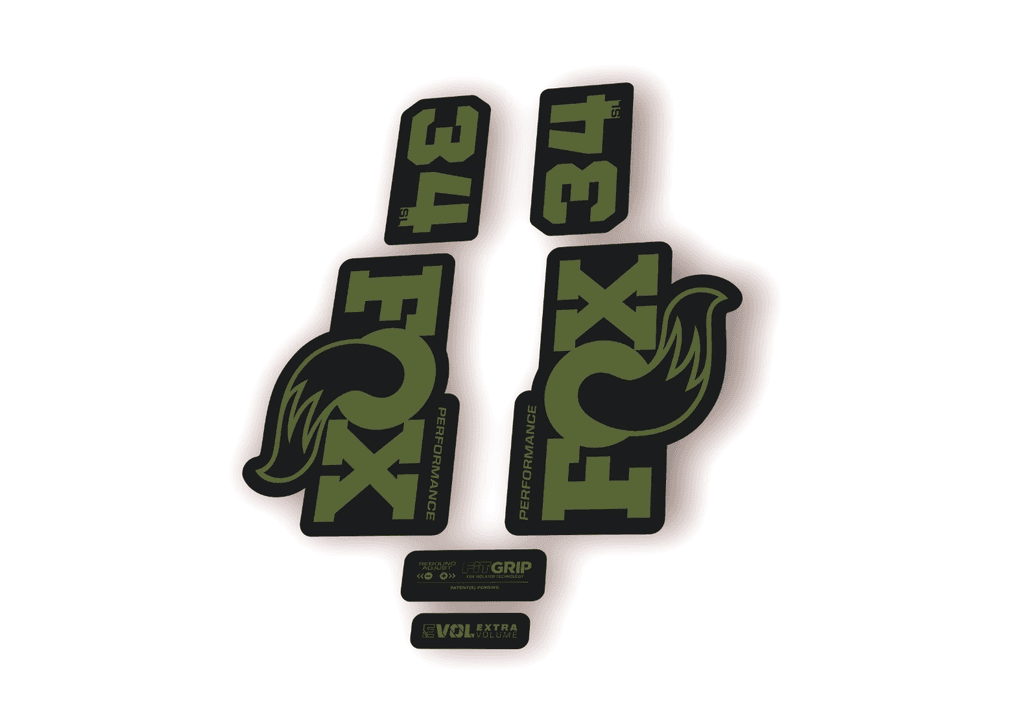 FOX 34 SL Performance 2026 Fork Factory Decal Sticker Adhesive Olive