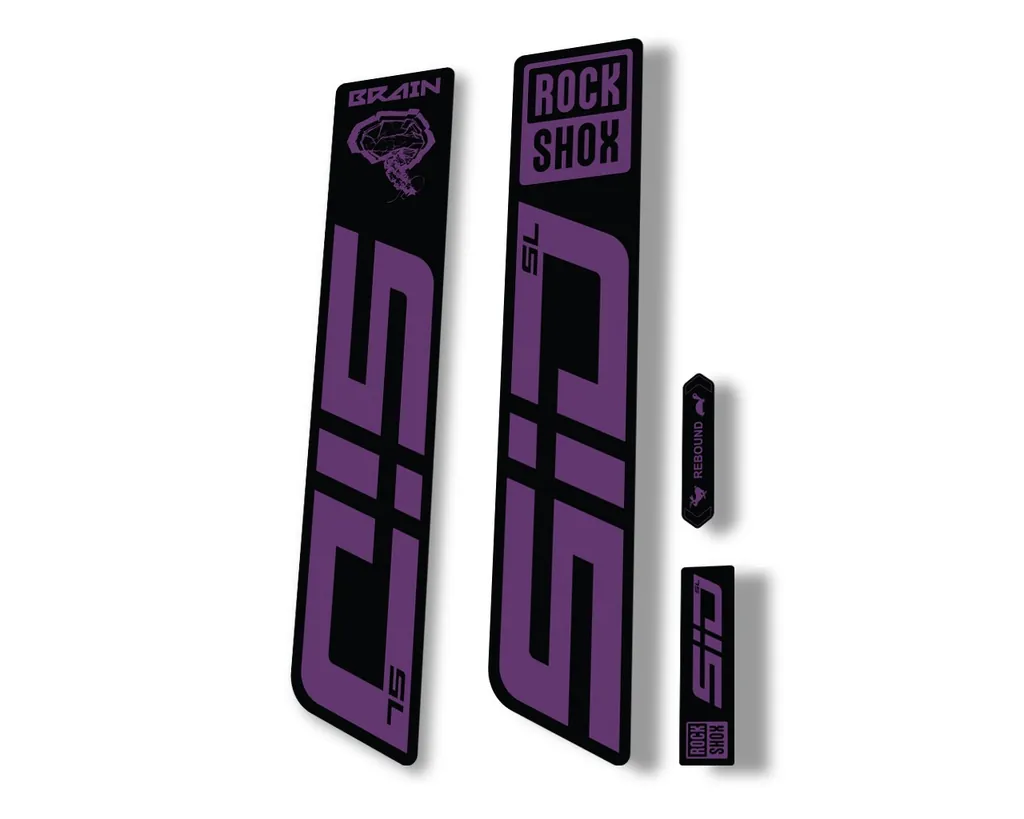 Rock Shox SID SL Brain 2021 Mountain Bike Cycling Decal Sticker Adhesive Purple