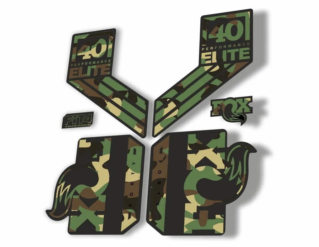 FOX 40 Elite Performance 2017-18 Fork Suspension Factory Decal Sticker Camo