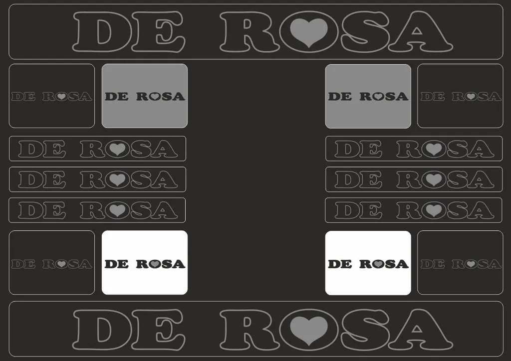 Bicycle Vinyl Frame Stickers – Compatible with DE ROSA Road Bikes – Gray