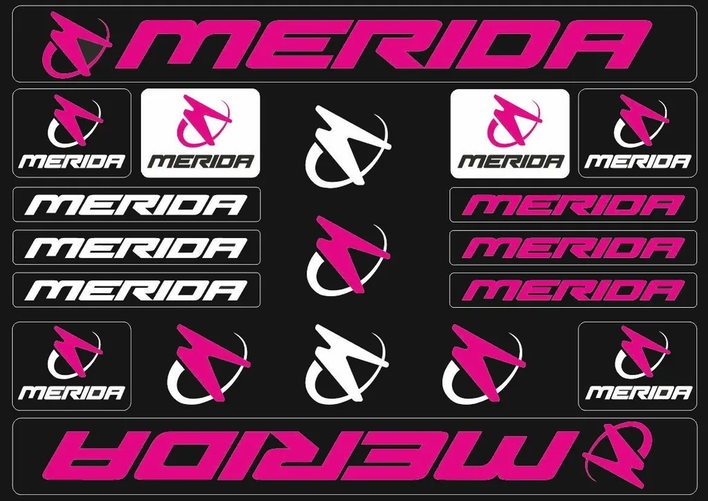 Bicycle Vinyl Stickers – Compatible with Merida Bikes – Pink