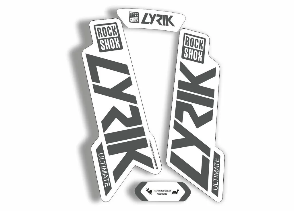 Rock Shox Lyrik Ultimate 2020 Fork Decal Bike Cycling Sticker Gray White