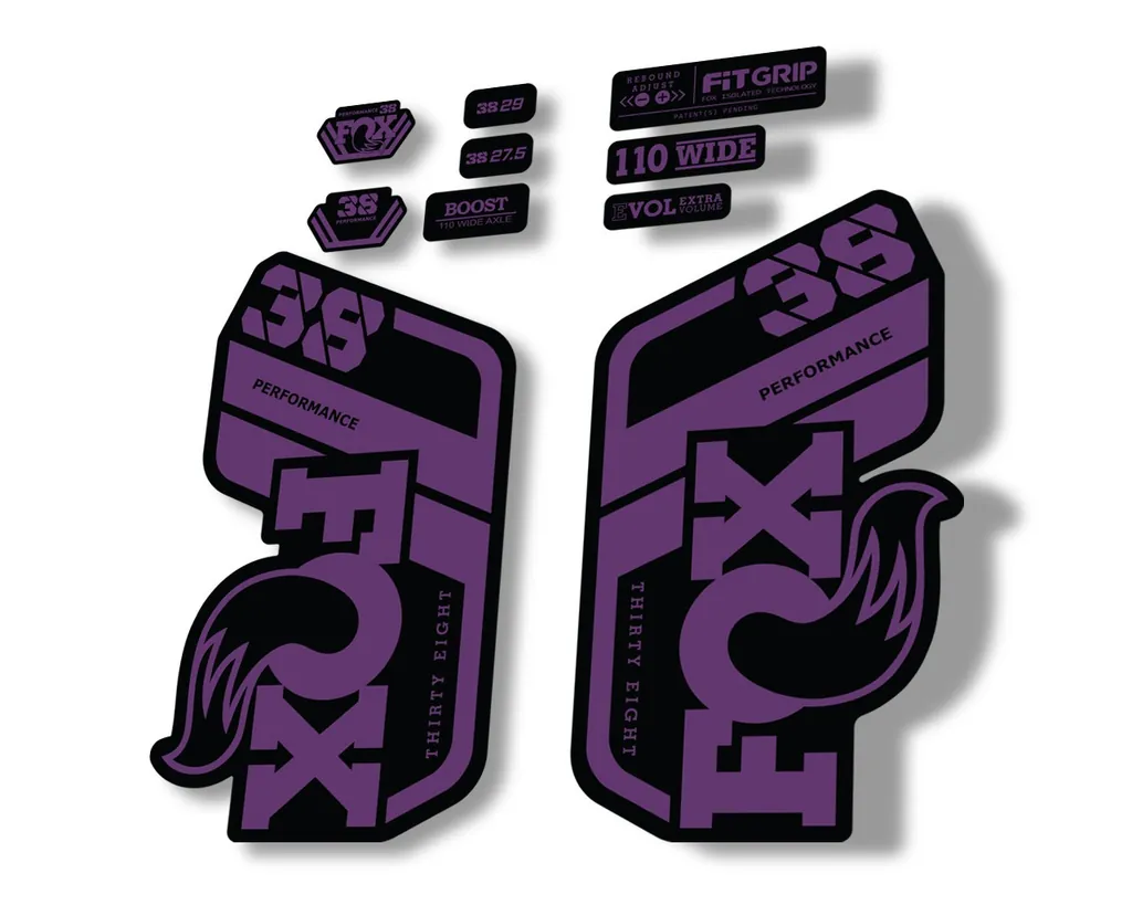 FOX 38 Performance 2021 Forks Suspension Factory Decal Sticker Purple