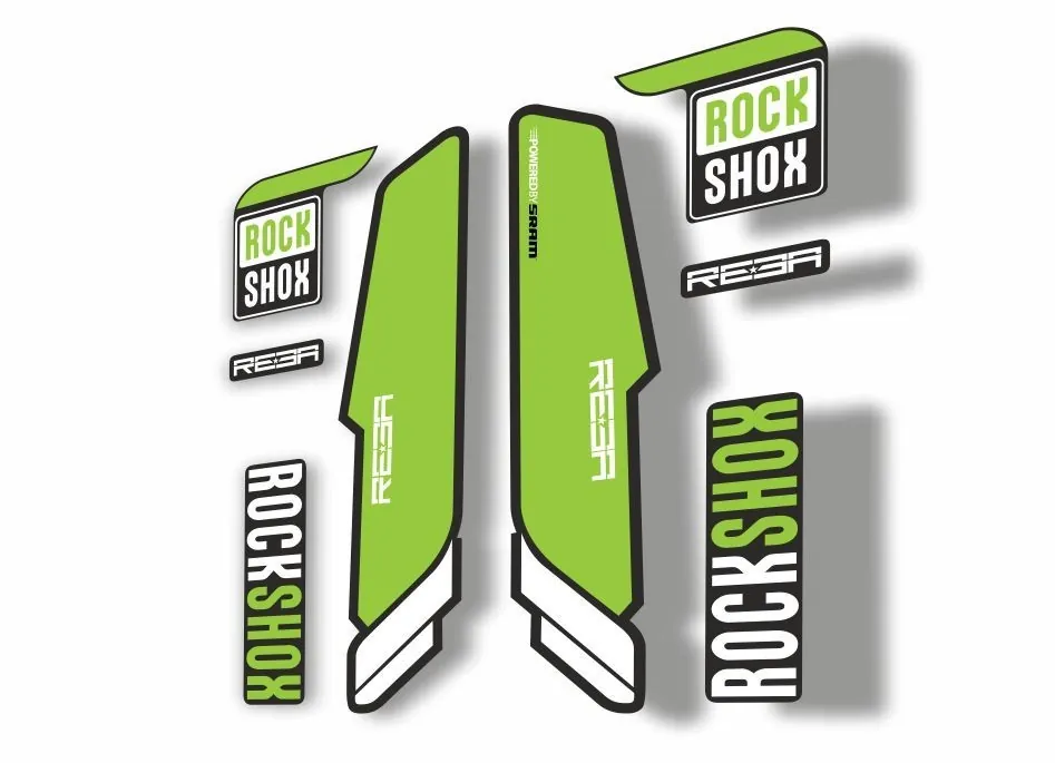 Rock Shox REBA 2015-17 Fork Decal Mountain Bike Cycling Sticker Adhesive Green