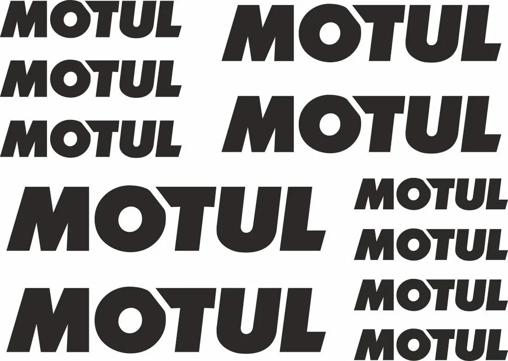 Motul Oil Decals Stickers Graphic Set Motorcycle Vinyl Adhesive 11 Pcs White