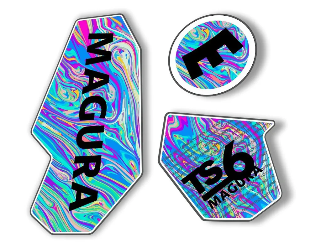 MAGURA TS6 Suspension Decal Kit Sticker Adhesive Aufkleber Oil Slick 1