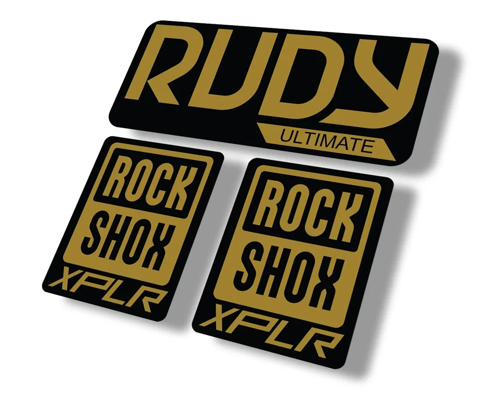 Rock Shox Rudy Ultimate XPLR Gravel Fork Decal Bike Cycling Sticker Gold