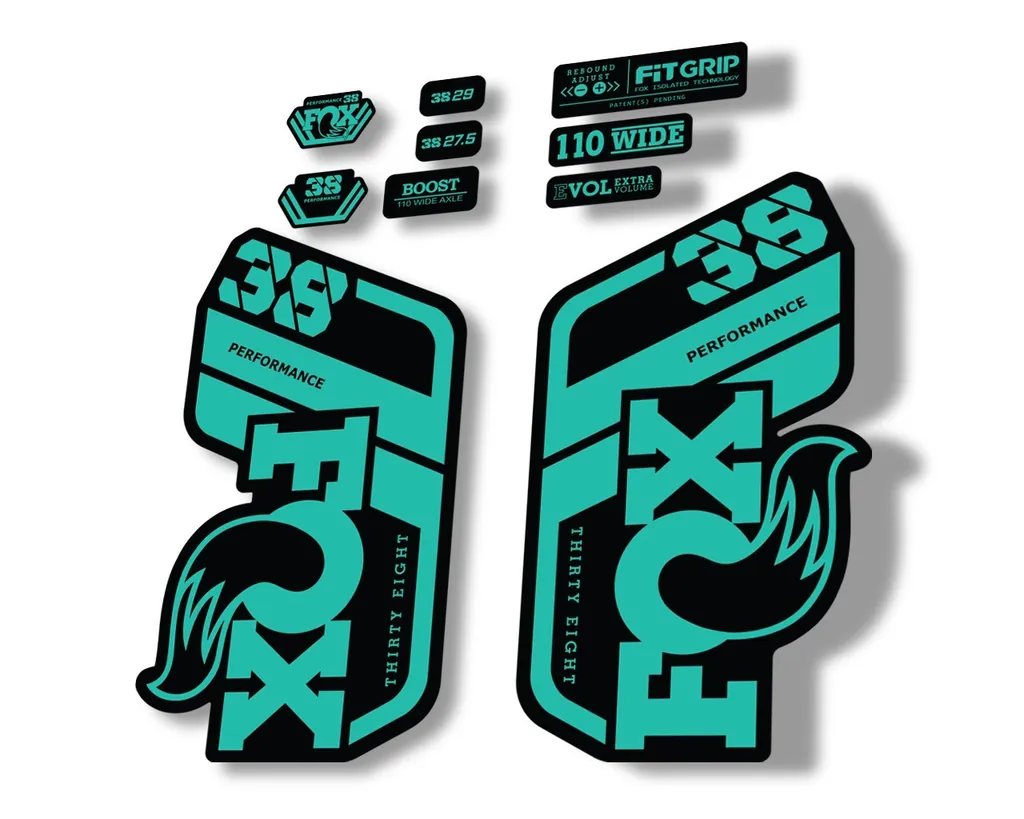FOX 38 Performance 2021 Forks Suspension Factory Decal Sticker Dolphin