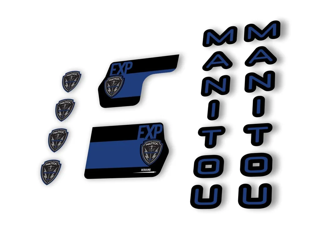 Manitou Mattoc Expert 2020 Fork Suspension Decal Kit Sticker Set Dark Blue