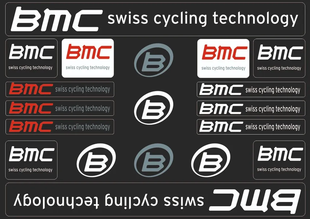 Bicycle Vinyl Frame Stickers Custom Compatible with BMC White
