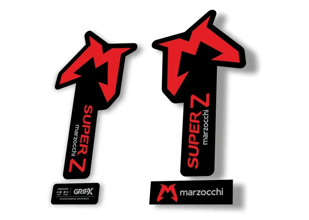 Marzocchi SUPER Z 2025 Fork Suspension Sticker Decal Kit Adhesive Red