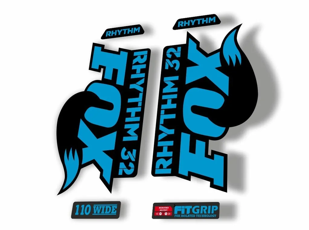 FOX 32 Rhythm 2018 Forks Suspension Factory Decal Sticker Adhesive Blue