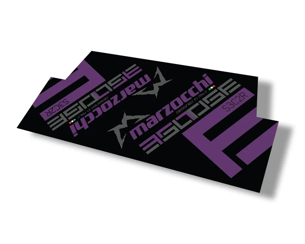Marzocchi 350 S3C2R 2018 Rear Shock Sticker Decal Kit Adhesive Purple