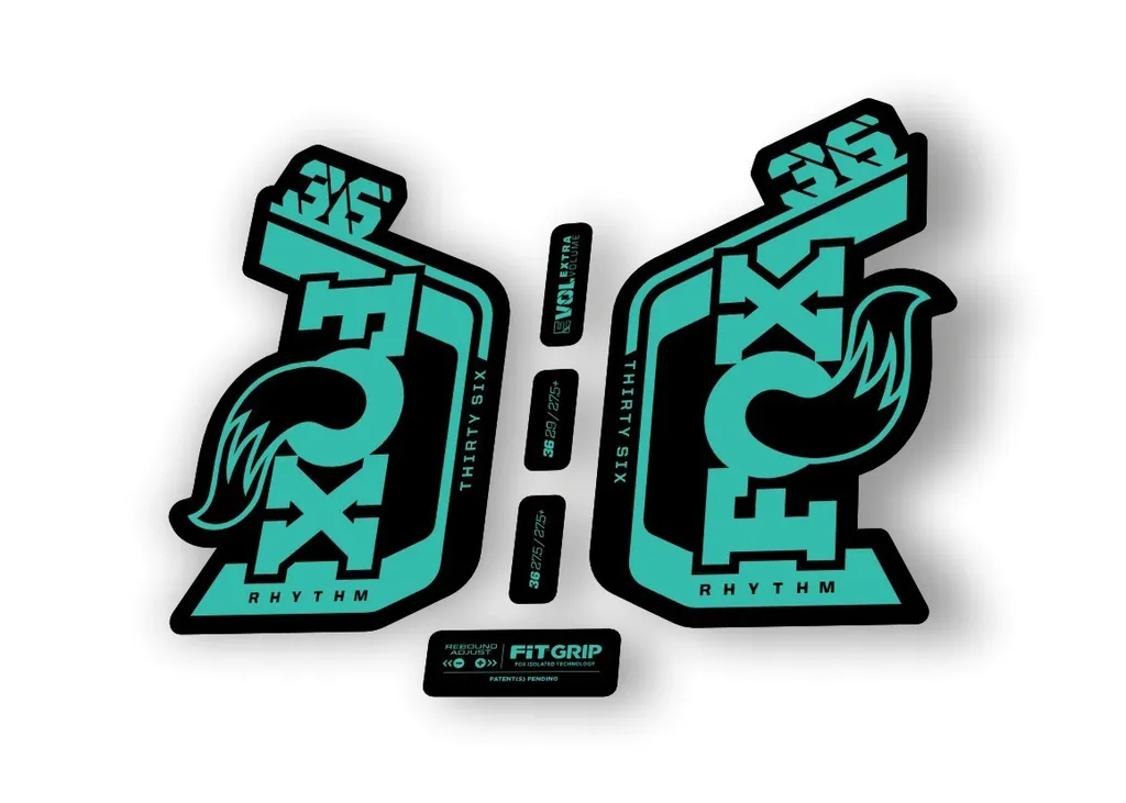 Fox 36 Rhythm 2024 Fork Suspension Factory Decal Sticker Adhesive Dolphin