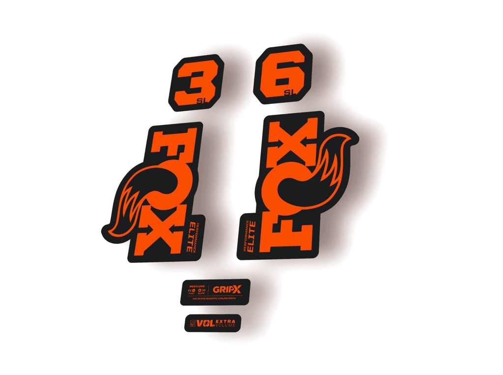 FOX 36 SL Elite 2026 Fork Factory Suspension Decal Sticker Adhesive Orange