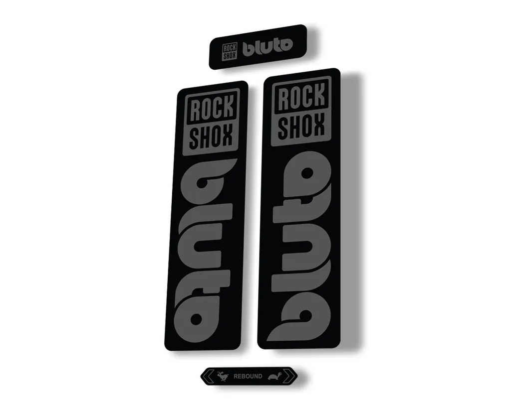 Rock Shox BLUTO 2021 Mountain Bike Cycling Decal Kit Sticker Adhesive Gray