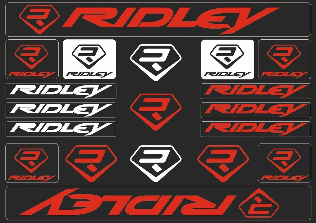 Bicycle Vinyl Stickers – Compatible with RIDLEY Bikes – Red