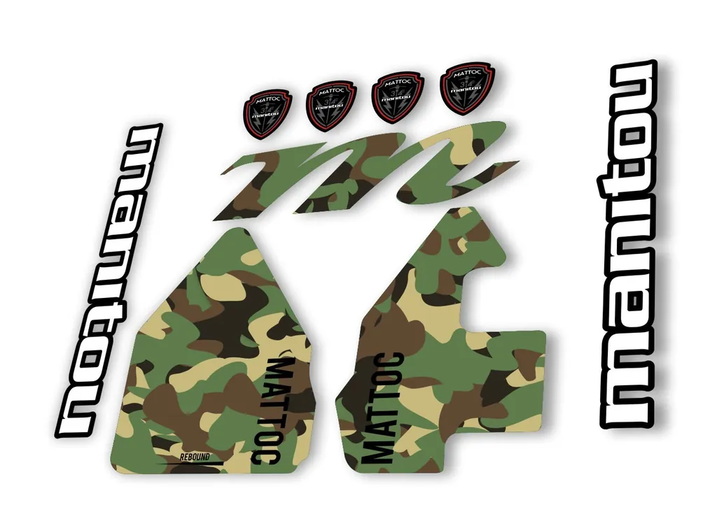 Manitou Mattoc 2017 Fork Suspension Decal Kit Sticker Set Camo