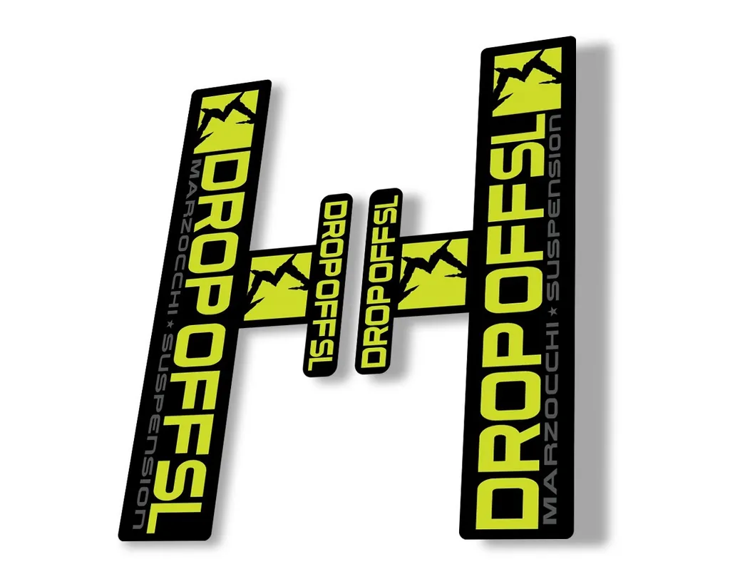 Marzocchi Drop Off SL Suspension Sticker Decal Kit Adhesive Lime Green