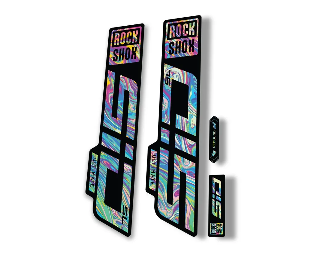 Rock Shox SID SL Ultimate 2021 Mountain Bike Cycling Decal Sticker Oil Slick 1