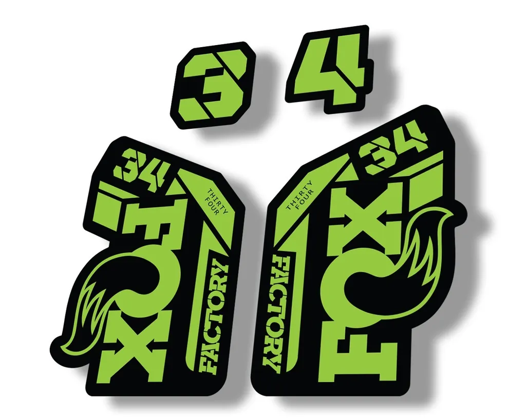 FOX 34 2021 Factory Forks Suspension Decal Sticker Green