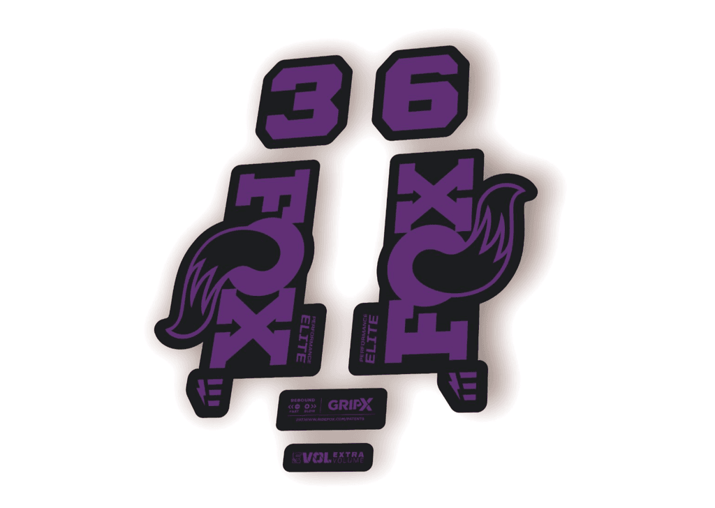 FOX 36 Elite E-Optimized 2026 Fork Factory Decal Sticker Adhesive Purple