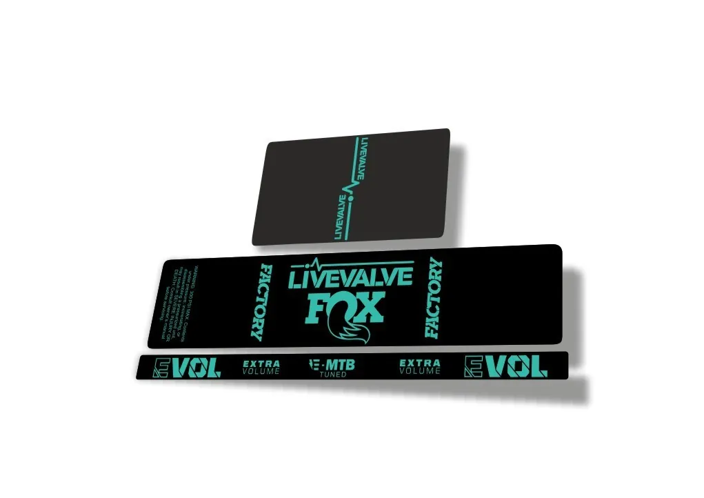 Fox 2022 Live Valve MTB Rear Shock Suspension Sticker Decal Dolphin