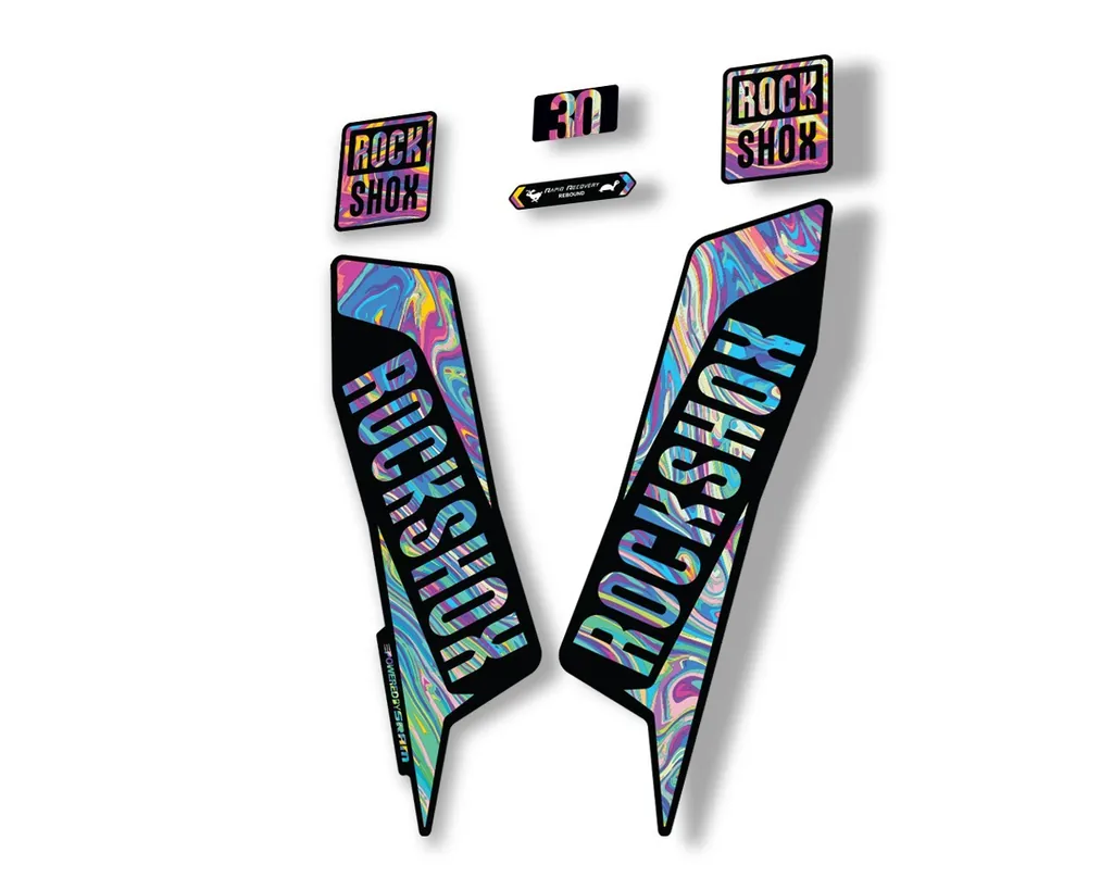 Rock Shox TK 30 2021 Fork Decals Suspension Sticker Adhesive Oil Slick 1