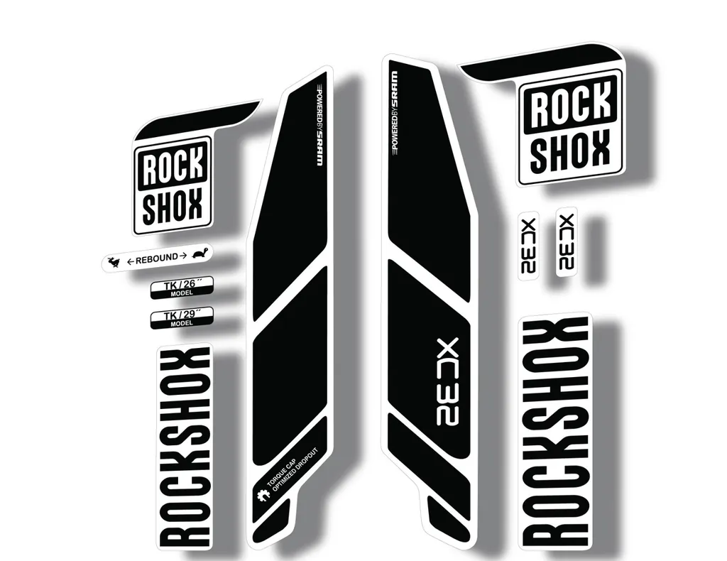 Rock Shox XC32 2014 Fork Decal Mountain Bike Cycling Sticker Adhesive Black