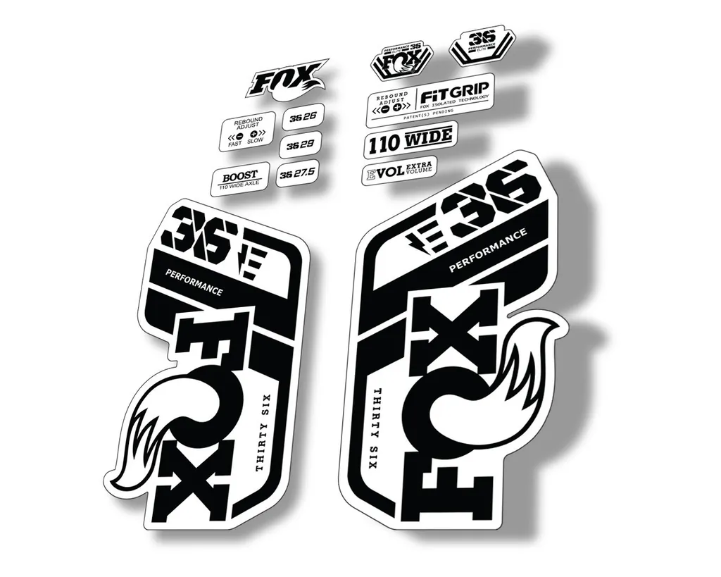 FOX 36 Performance E Bike 2021 Forks Suspension Factory Decal Sticker Black