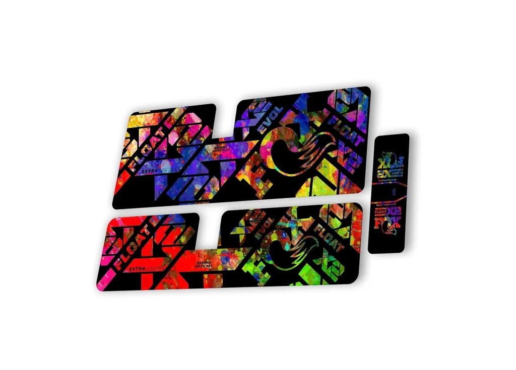 FOX Float X2 Performance 2021 Rear Shock Suspension Sticker Decal Kit Oil Slick
