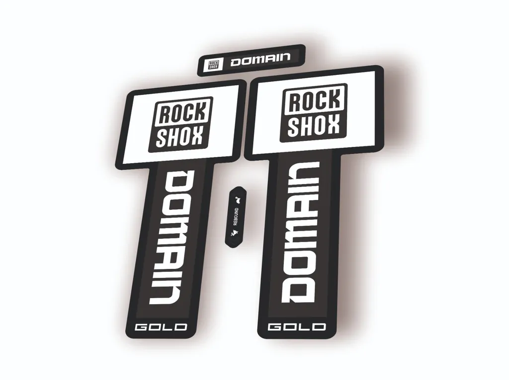 Rock Shox DOMAIN GOLD 2025 Mountain Bike Cycling Decal Sticker Adhesive White