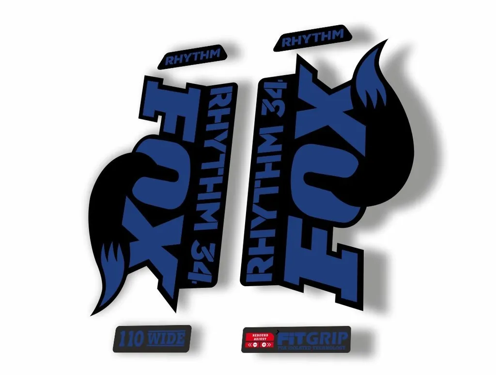 FOX 34 Rhythm 2018 Forks Suspension Factory Decal Sticker Adhesive Dark Blue