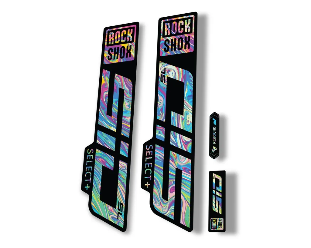 Rock Shox SID SL Select Plus 2021 Mountain Bike Cycling Decal Sticker Oil Slick1