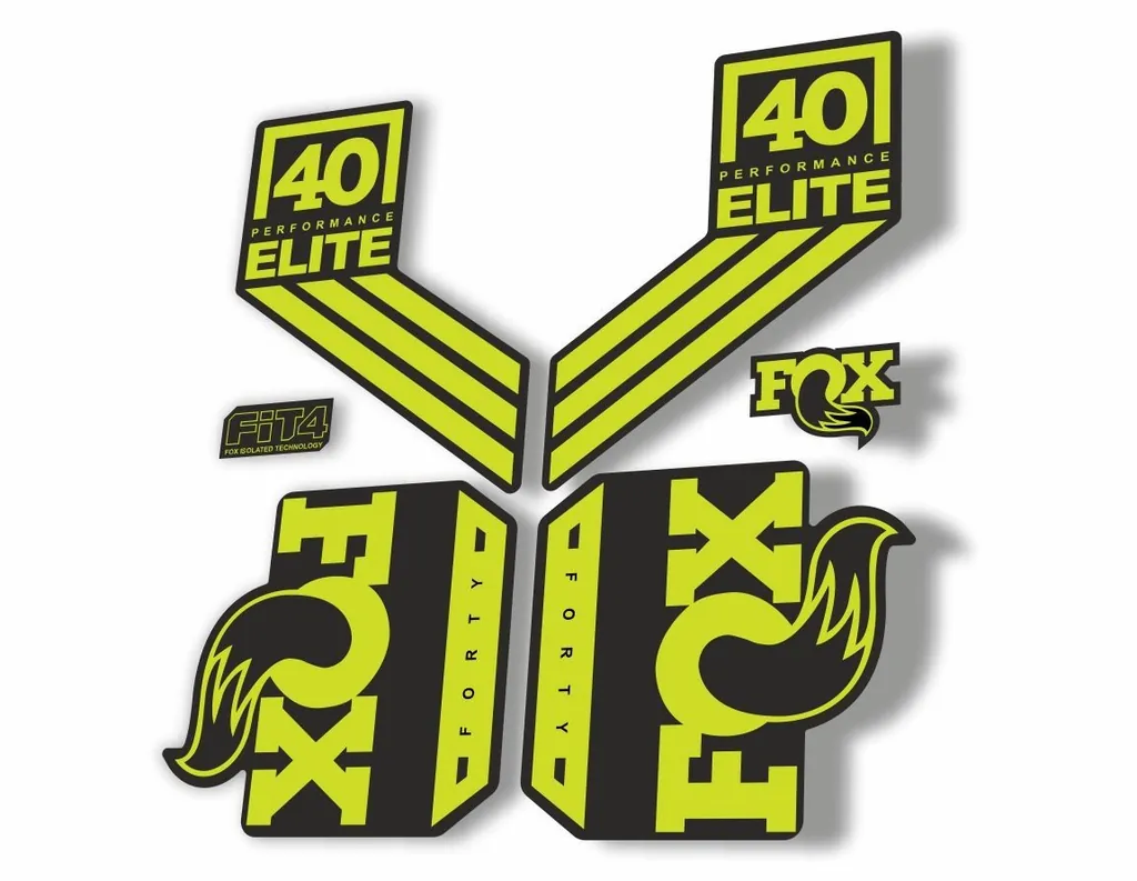 FOX 40 Elite Performance 2017-18 Fork Suspension Fctory Decal Sticker Lime Green