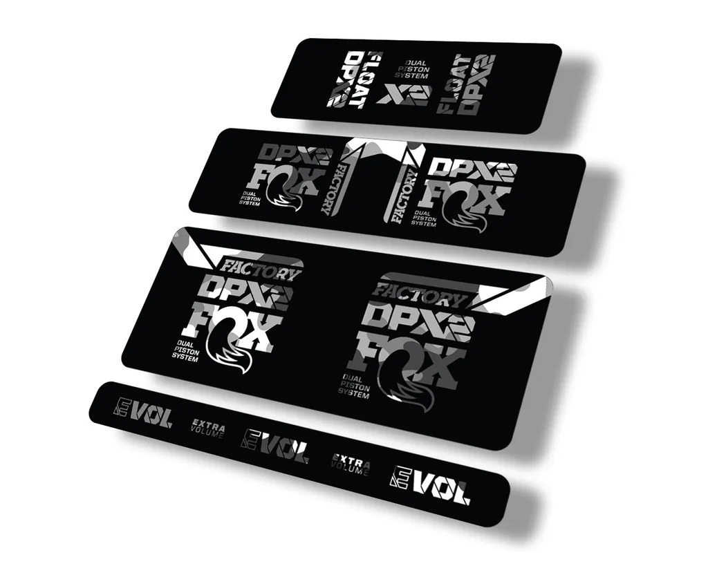 FOX Float DPX2 2021 Rear Shock Suspension Sticker Decal Full Set White Camo