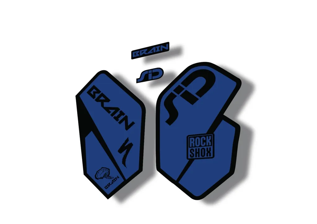 Rock Shox SID Brain 2012 Mountain Bike Cycling Decal Sticker Adhesive Dark Blue